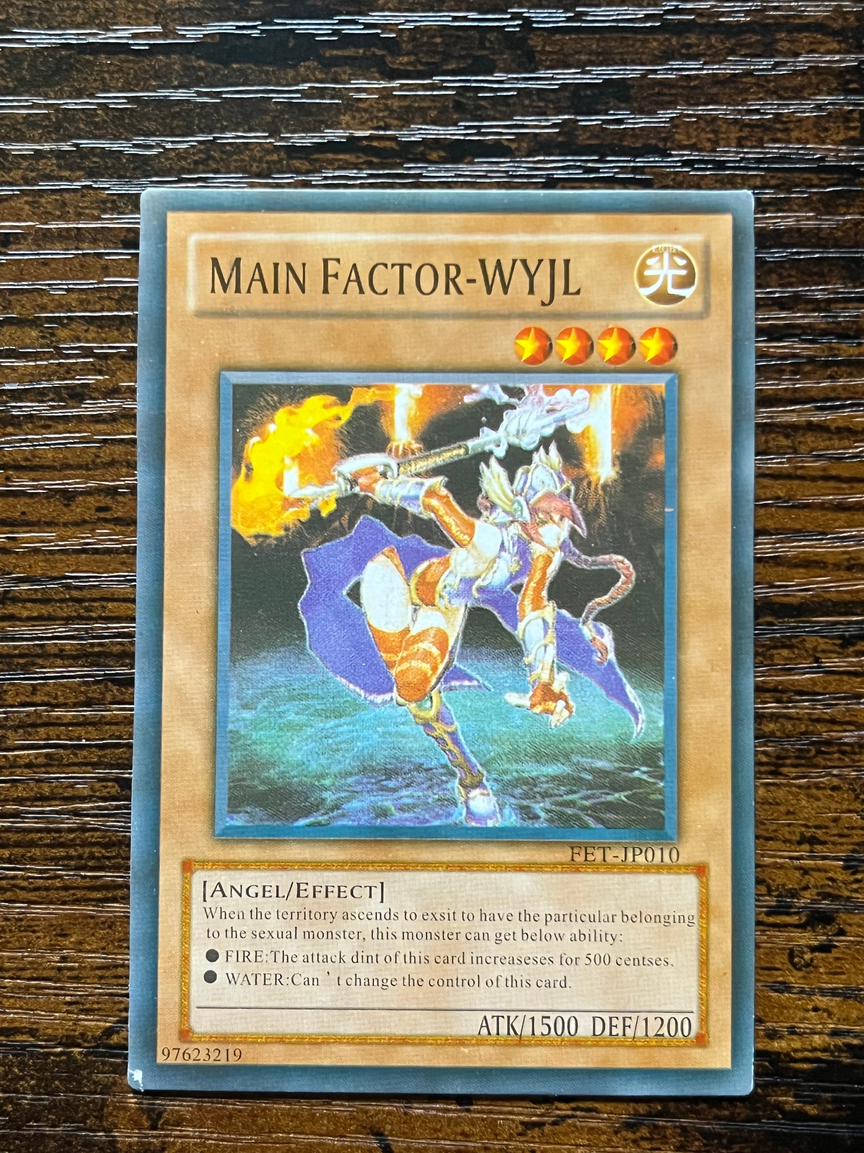 Main Factor-WYJL from Monster Card
